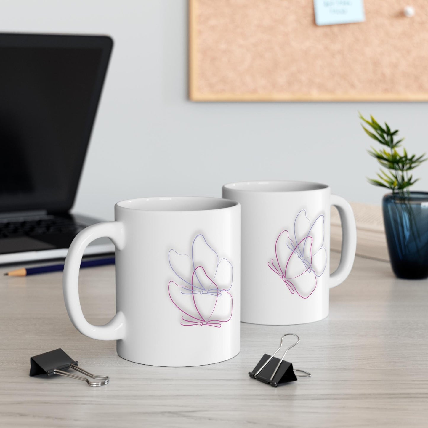 Flower Power Mug - Aesthetic Floral Coffee Cup, Gift for Plant Lovers, Home Decor, Birthday, Mother's Day, Tea Mug, Art Lover's Gift