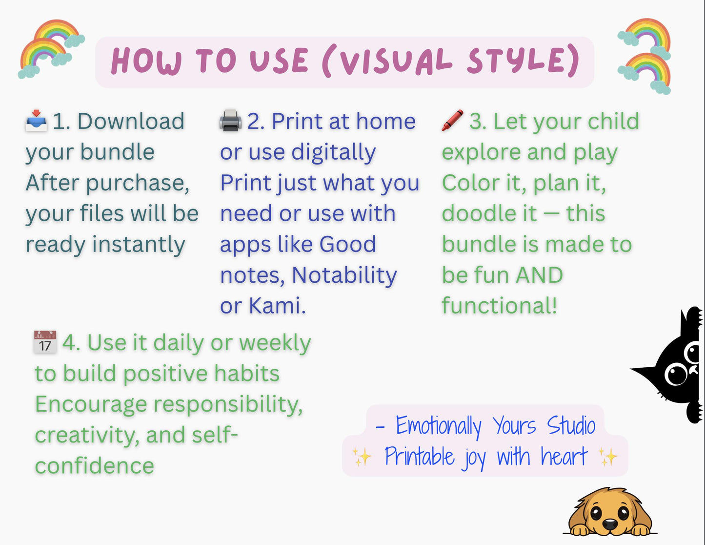 Digital Little Achiever Planner Bundle, 50+ Digital or Printable Templates. Editable Canva Template.