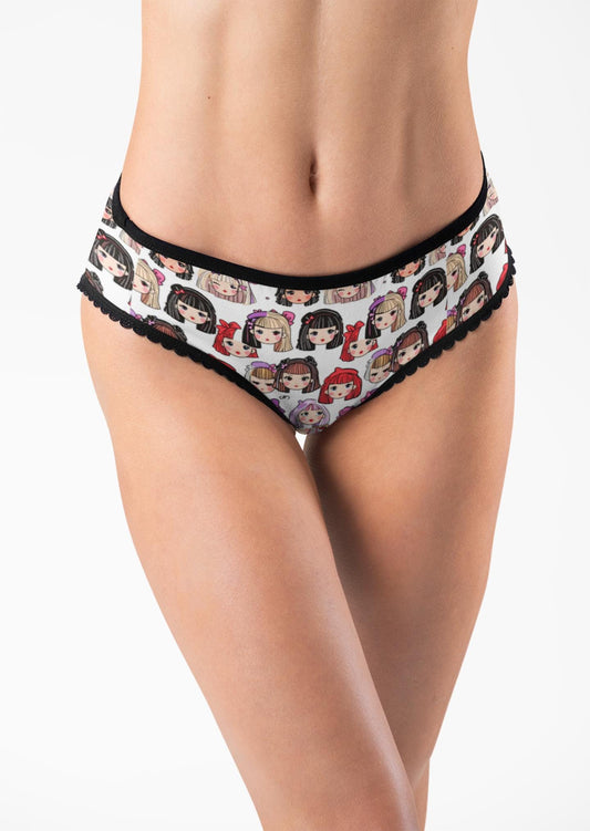 Anime Girl Panties, Thong, Cute Kawaii Seamless Underwear