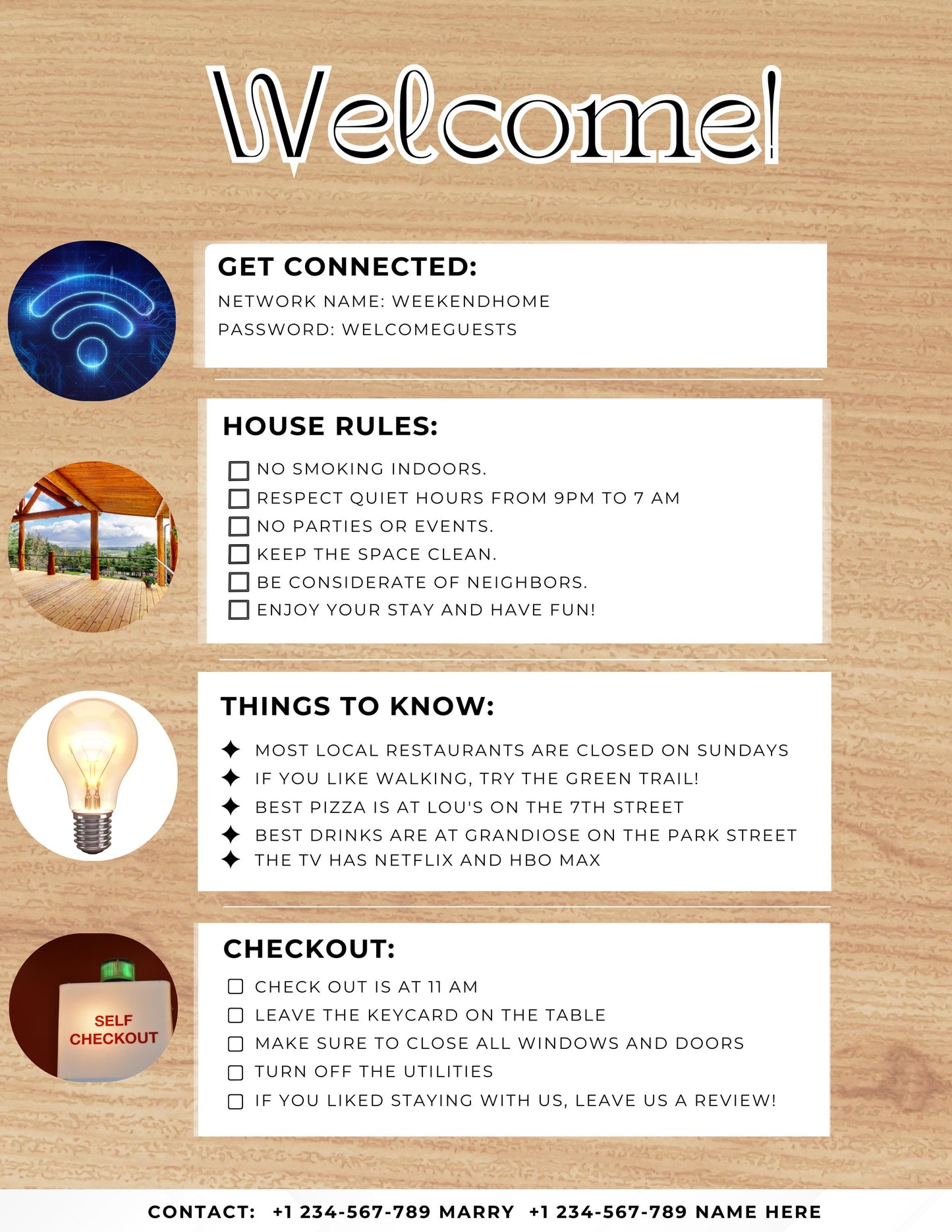 Airbnb Host Printable Bundle: Modern, Beach & Rustic Digital Templates for Vacation Rentals