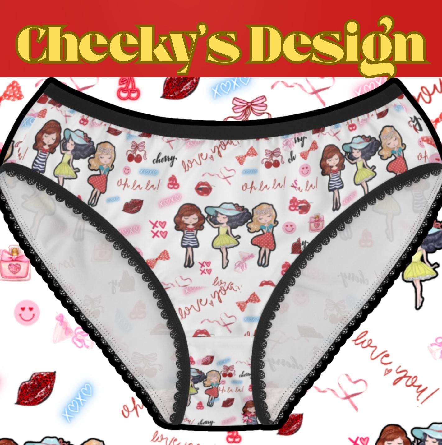 Playful Women's Briefs: Cute, Comfy Lingerie & Underwear - Fun Prints for Everyday Comfort