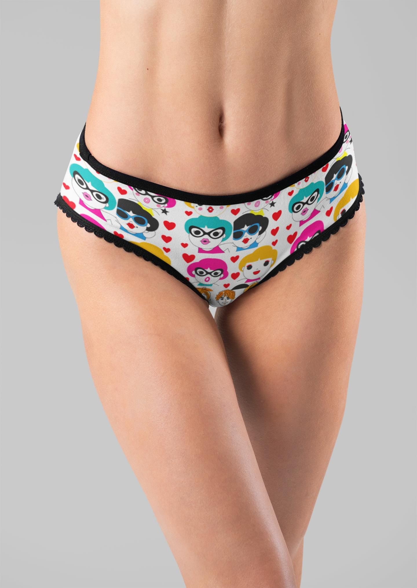 Kawaii Anime Girl Panties: Colorful Pop-Art Underwear