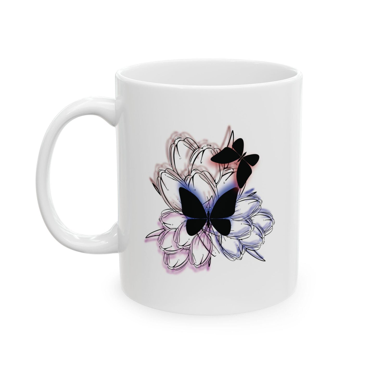 Bohemian Floral Ceramic Coffee Mug - Gift for Coffee Lovers