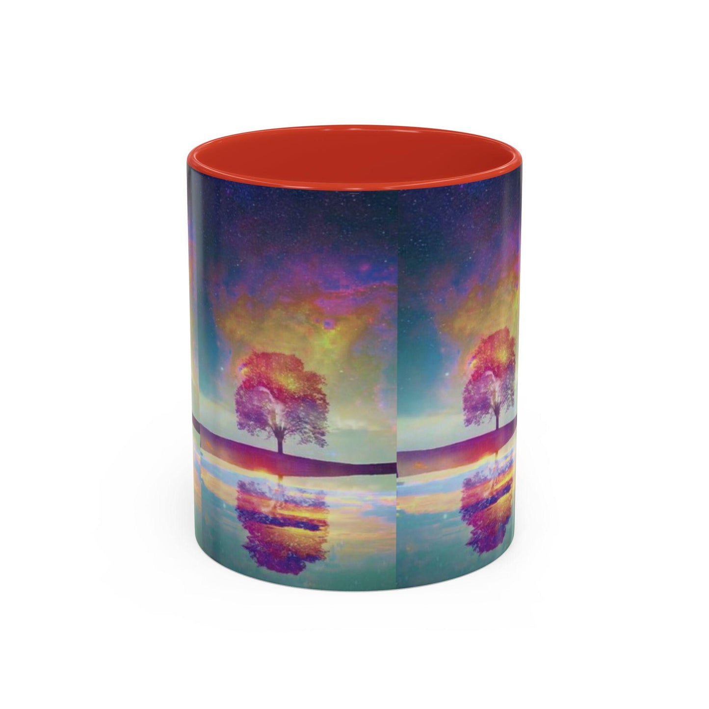 Cosmic Aurora Borealis Galaxy Ceramic Mug: Celestial Night Sky Coffee Cup for Space Enthusiasts