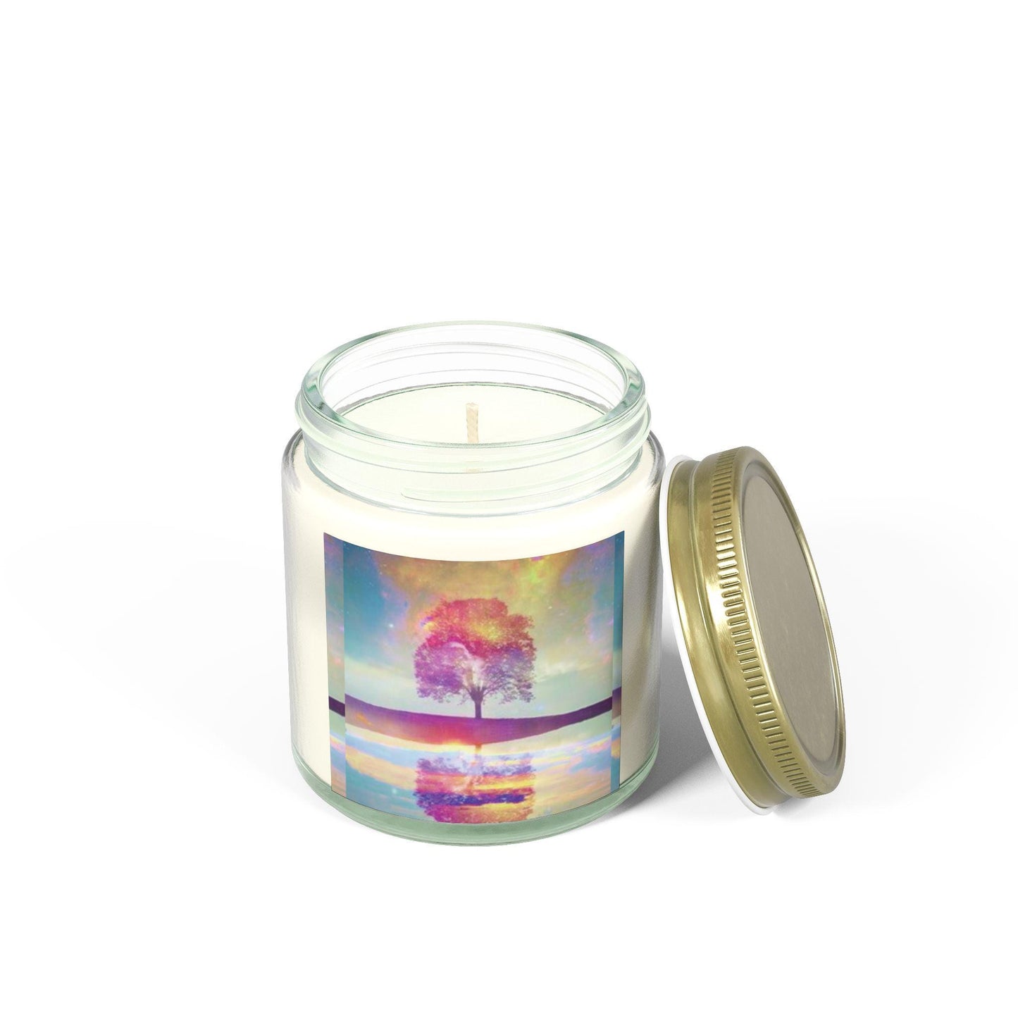 Eco-Friendly Cinnamon Chai Aromatherapy Candle with Celestial Astronomy Art Design for Home Decor
