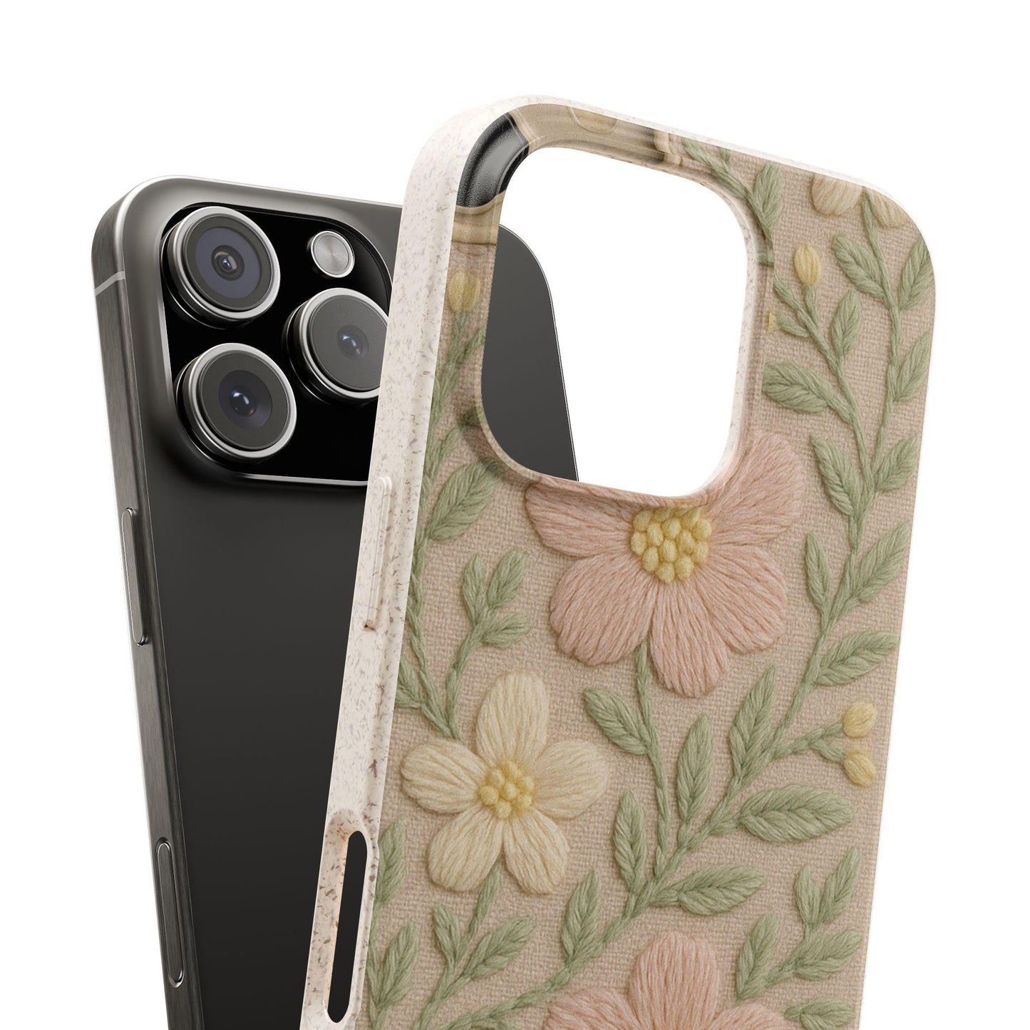 Eco-Friendly Floral Phone Case, Sustainable Phone Cover, Nature-Inspired Tech Accessory, Biodegradable Case for Nature Lovers, Gift for Her