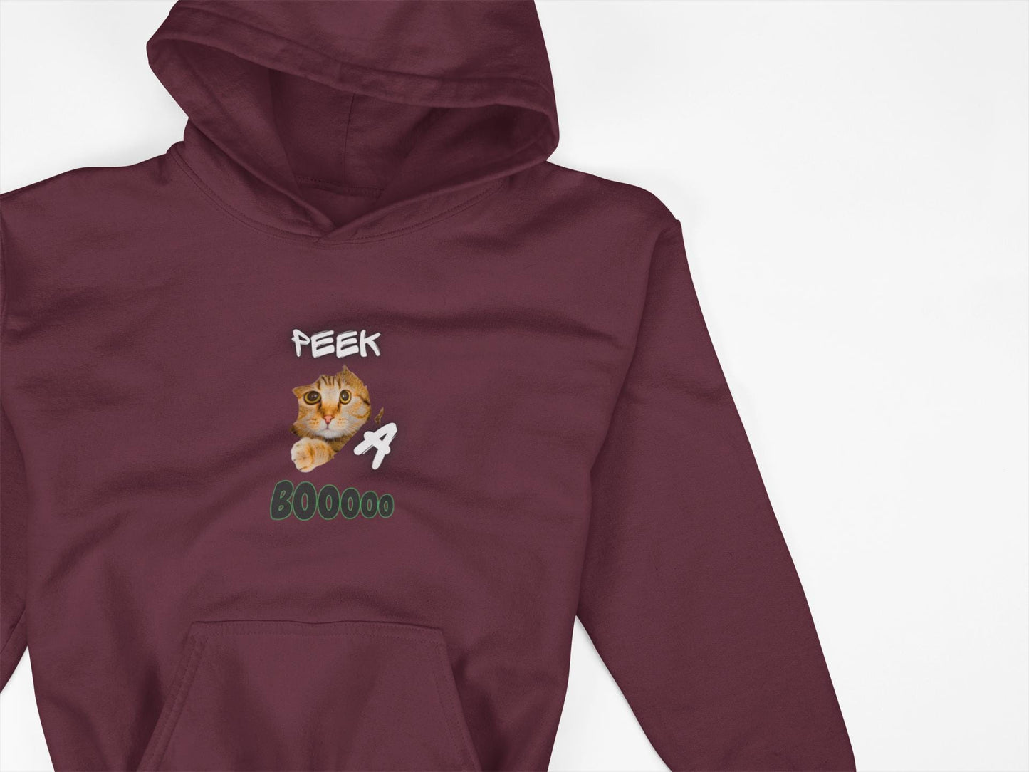 Funny Cat Ghost Halloween Hoodie: Unisex Cozy Sweatshirt