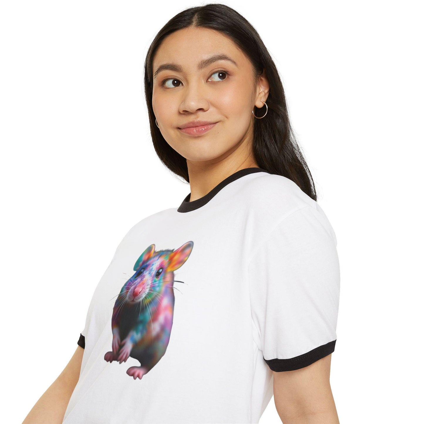 Colorful Mouse Ringer T-Shirt: Fun Graphic Cotton Tee
