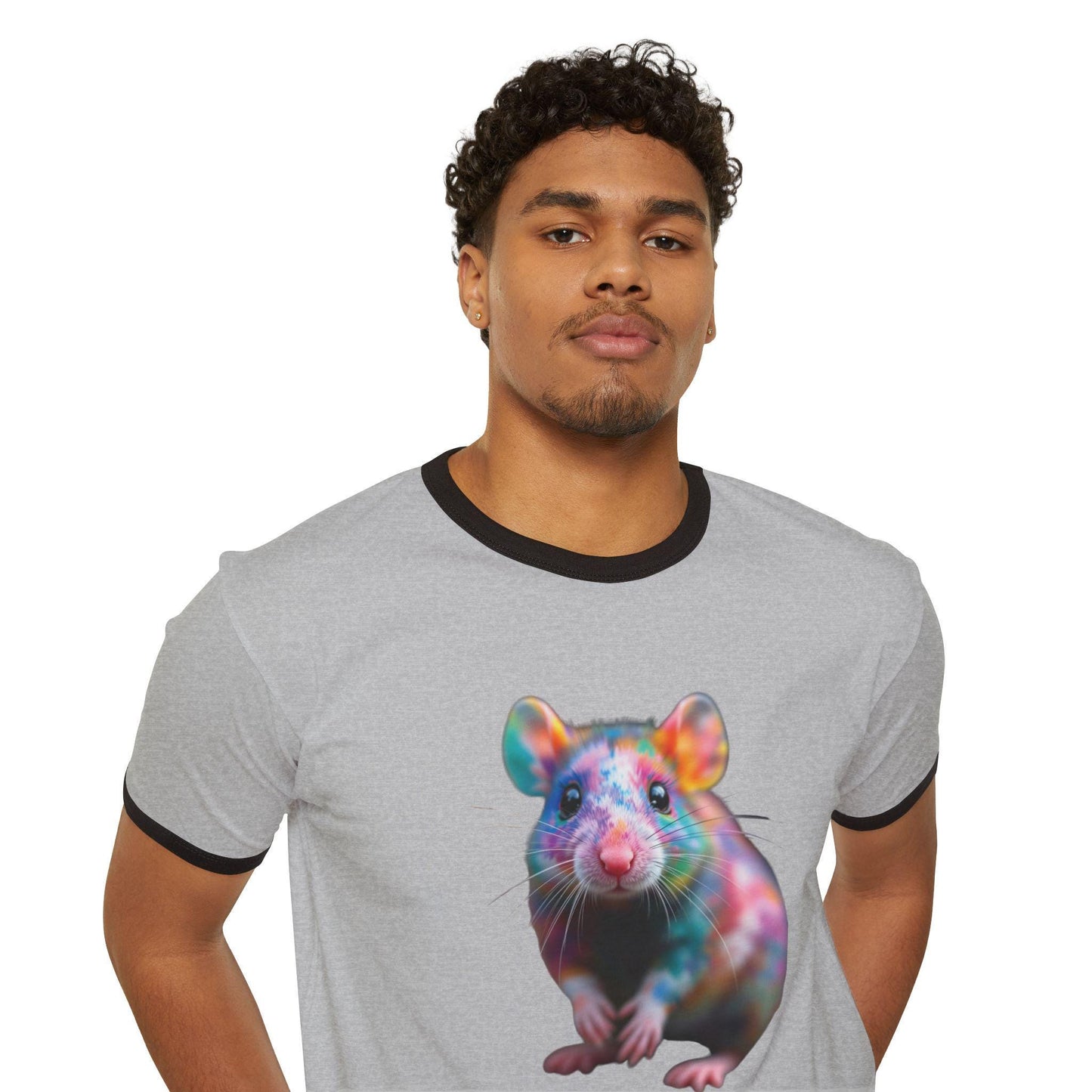 Colorful Mouse Ringer T-Shirt: Fun Graphic Cotton Tee