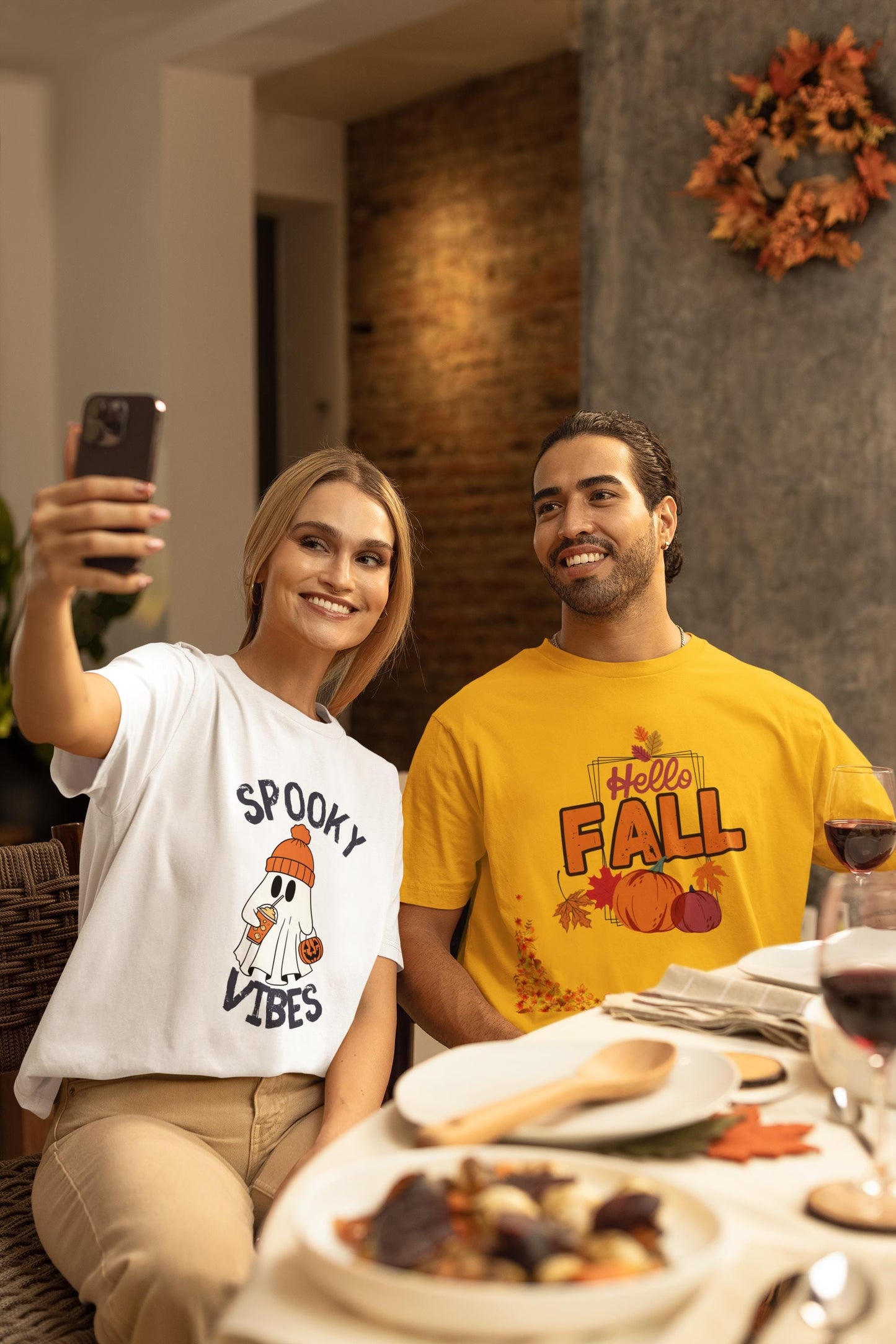 Spooky Ghost Graphic Tee: Unisex Halloween Cotton Shirt