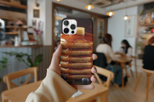 Blueberry Pancake iPhone Case: MagSafe Compatible, Foodie Gift