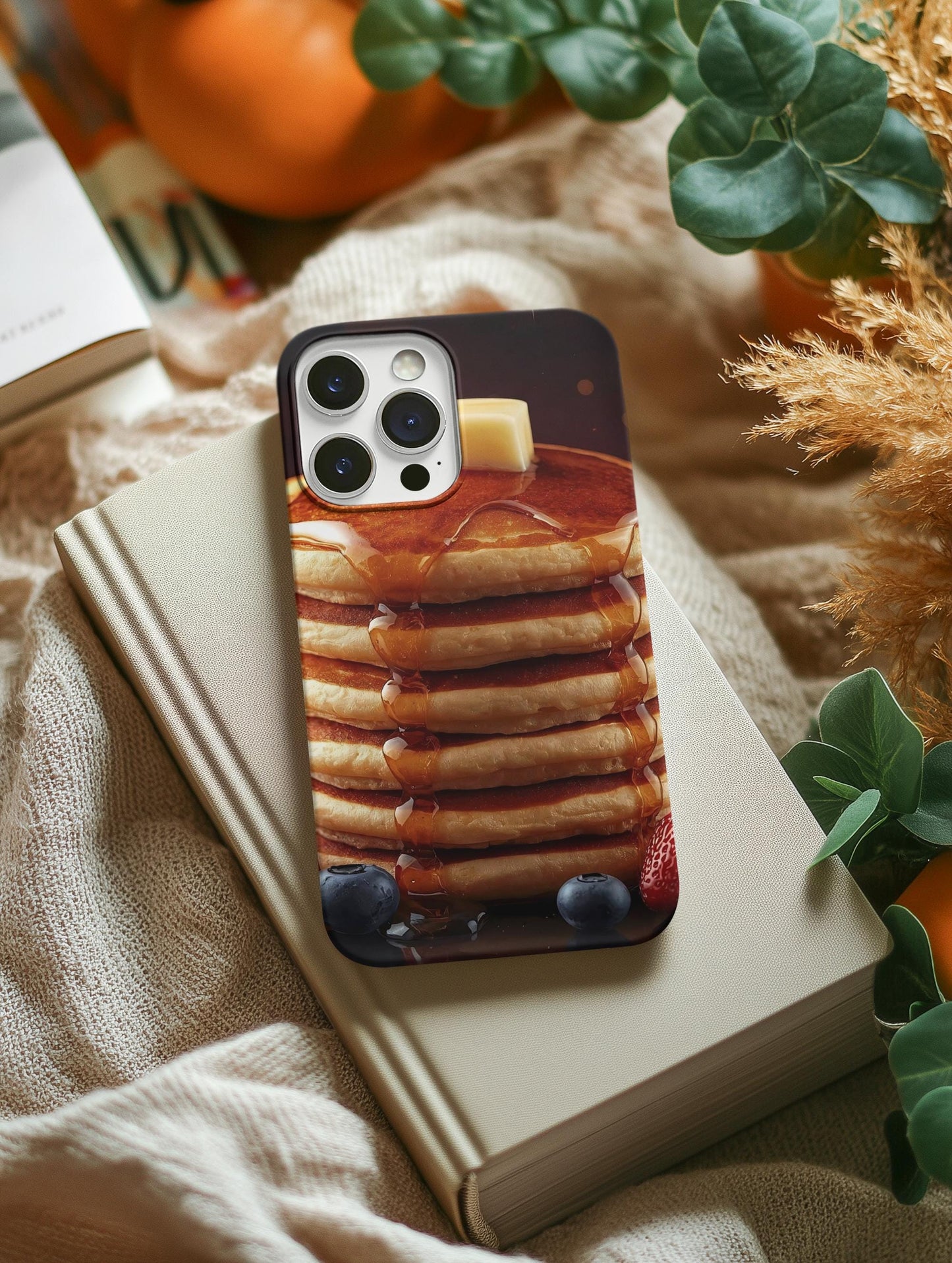 Blueberry Pancake iPhone Case: MagSafe Compatible, Foodie Gift