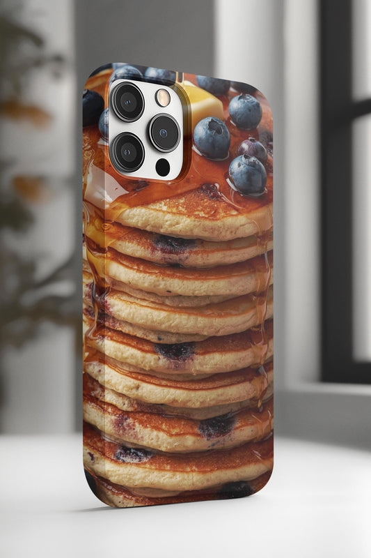 Blueberry Pancake iPhone Case: Magnetic, Durable, Food Lover Gift
