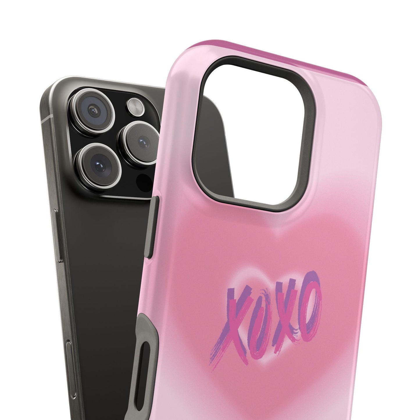 Pink and White Y2K Hearts for iPhone 16, 15, 14, 13, 12, 11, 8, 7, XR, XS, X Pro Max Plus Mini. Aesthetic, Cute, Retro Birthday Present