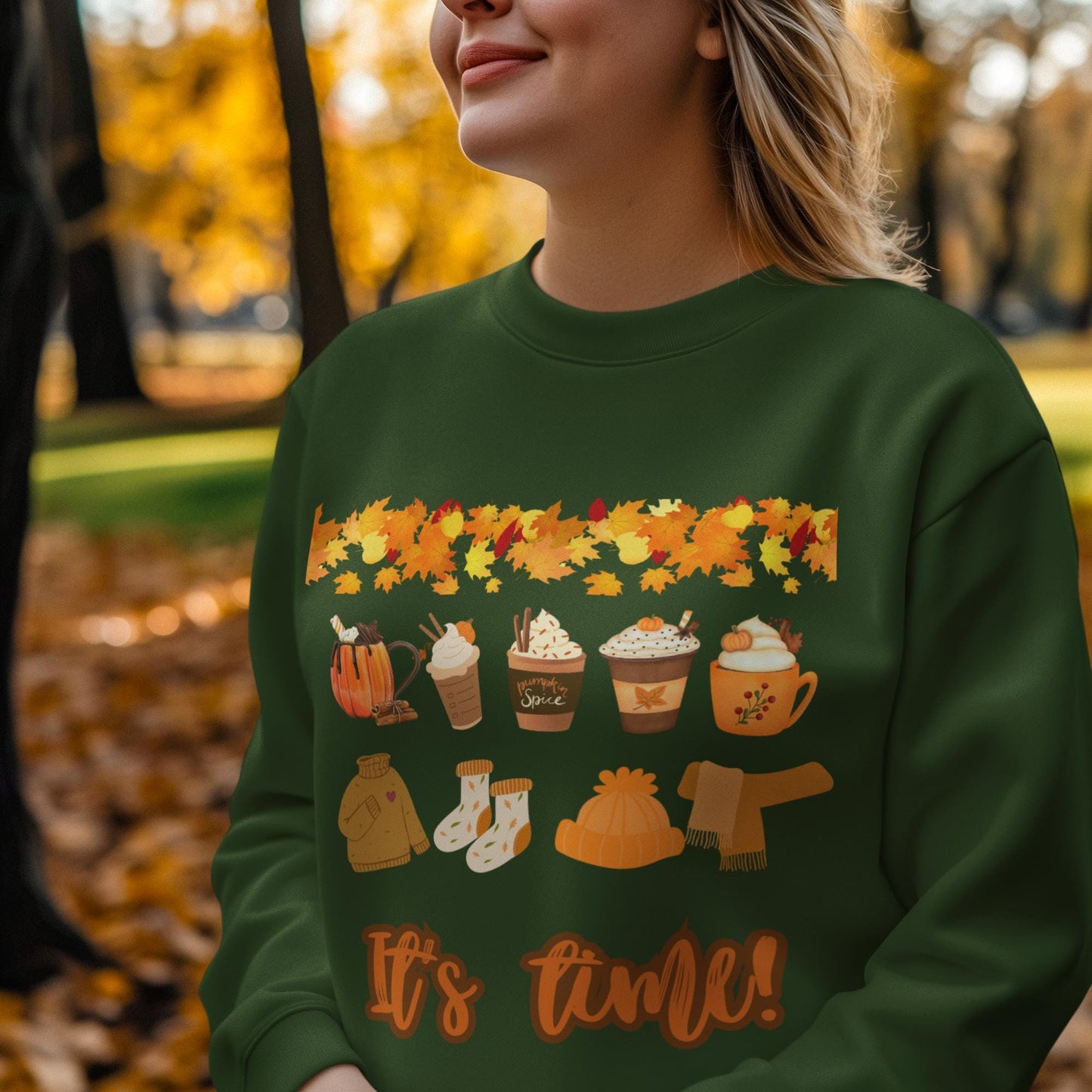 Autumn Vibes Sweatshirt: Cozy Fall Crewneck - Pumpkin Spice Gift