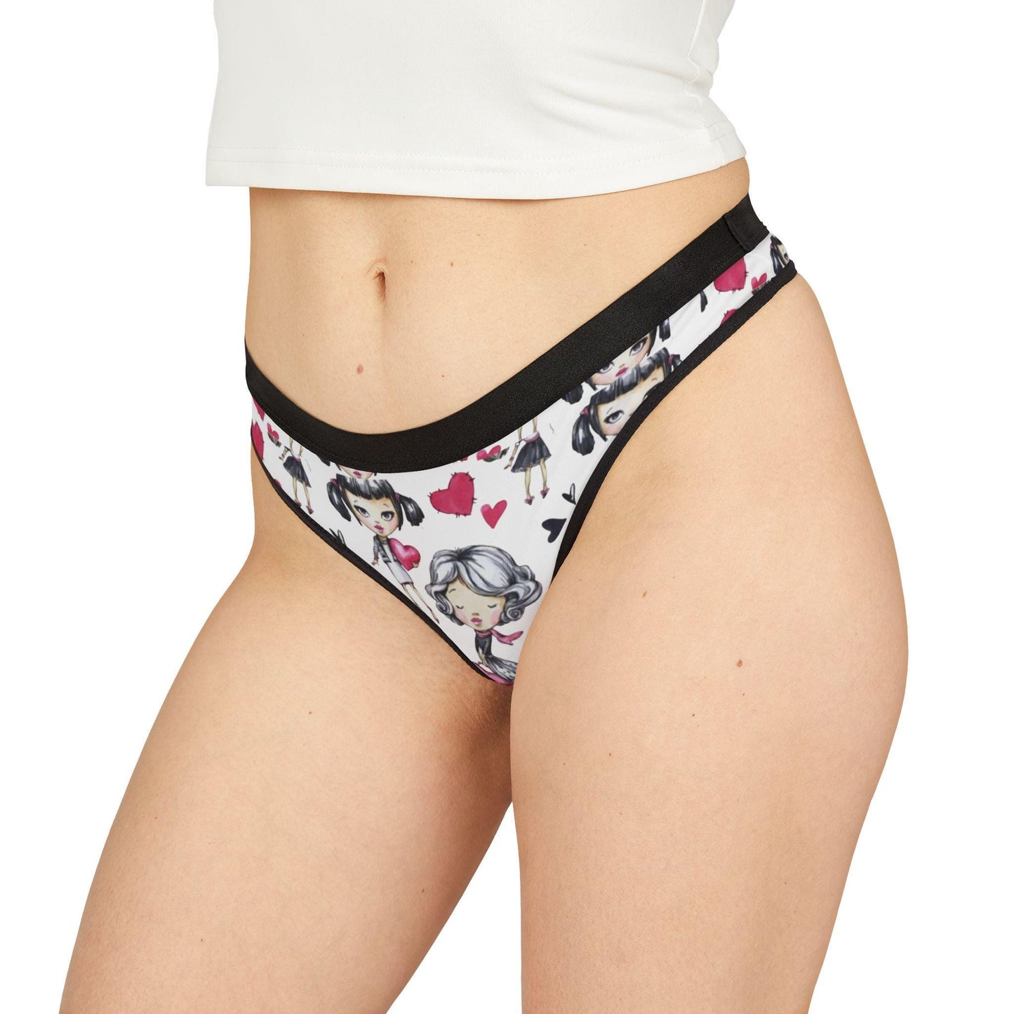 Kawaii Anime-Inspired Mother-Daughter Thong Set: Playful Cartoon Lingerie for Otaku Fans