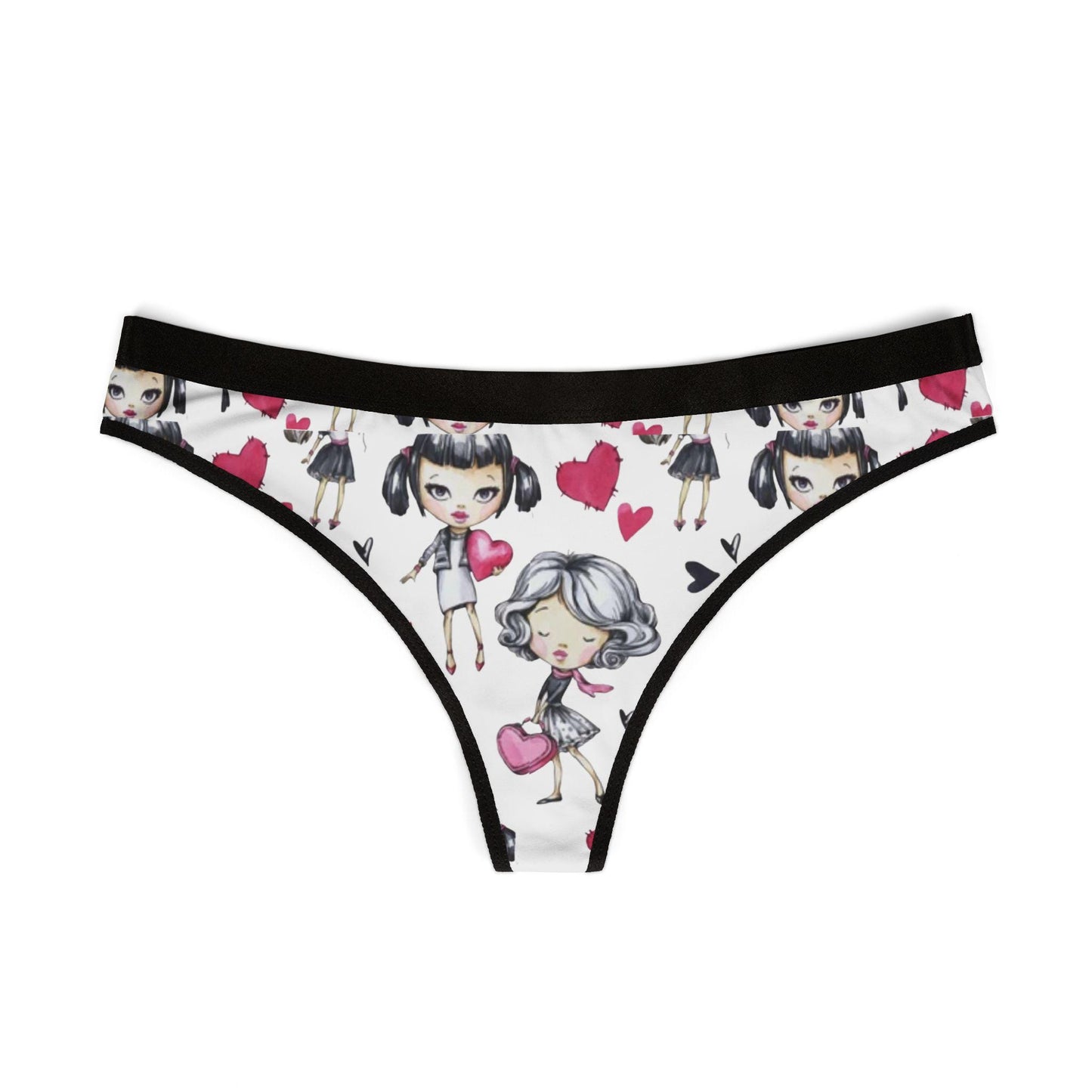 Kawaii Anime-Inspired Mother-Daughter Thong Set: Playful Cartoon Lingerie for Otaku Fans
