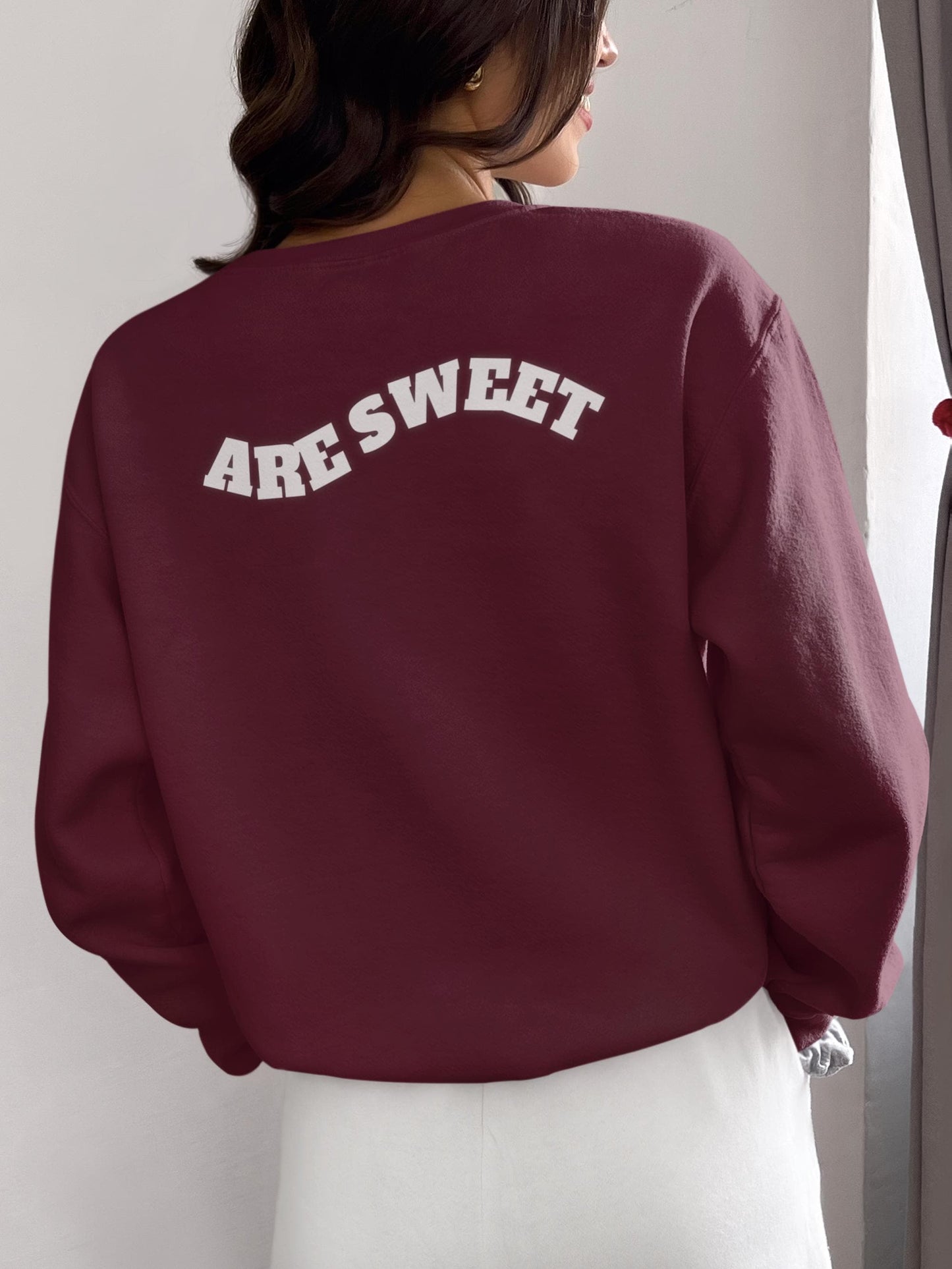 Kawaii Cherry Crewneck: Cozy Unisex Fleece Pullover for Fruit Lovers, Fall Fashion Gift