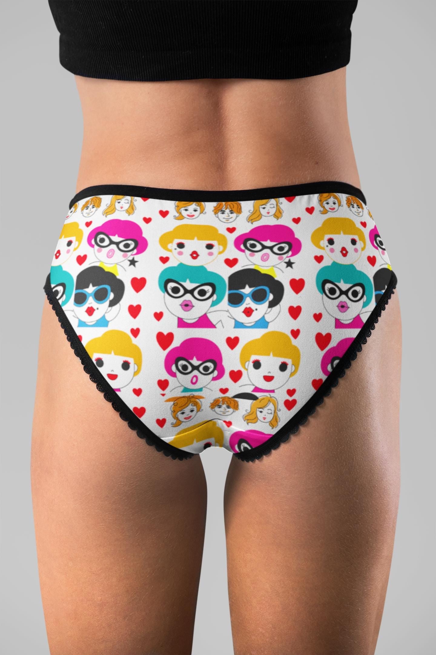 Kawaii Anime Girl Panties: Colorful Pop-Art Underwear