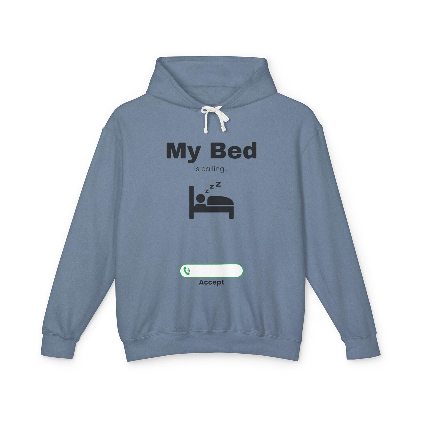 My Bed is Calling Hoodie: Funny Sleep Lover Pullover - Fall Colors