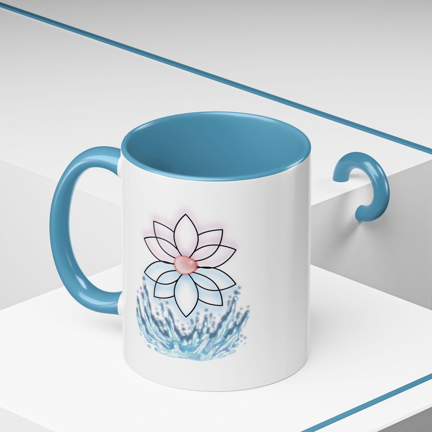 Lotus Coffee Mug: Inspirational Floral Tea Cup, Meditation Gift