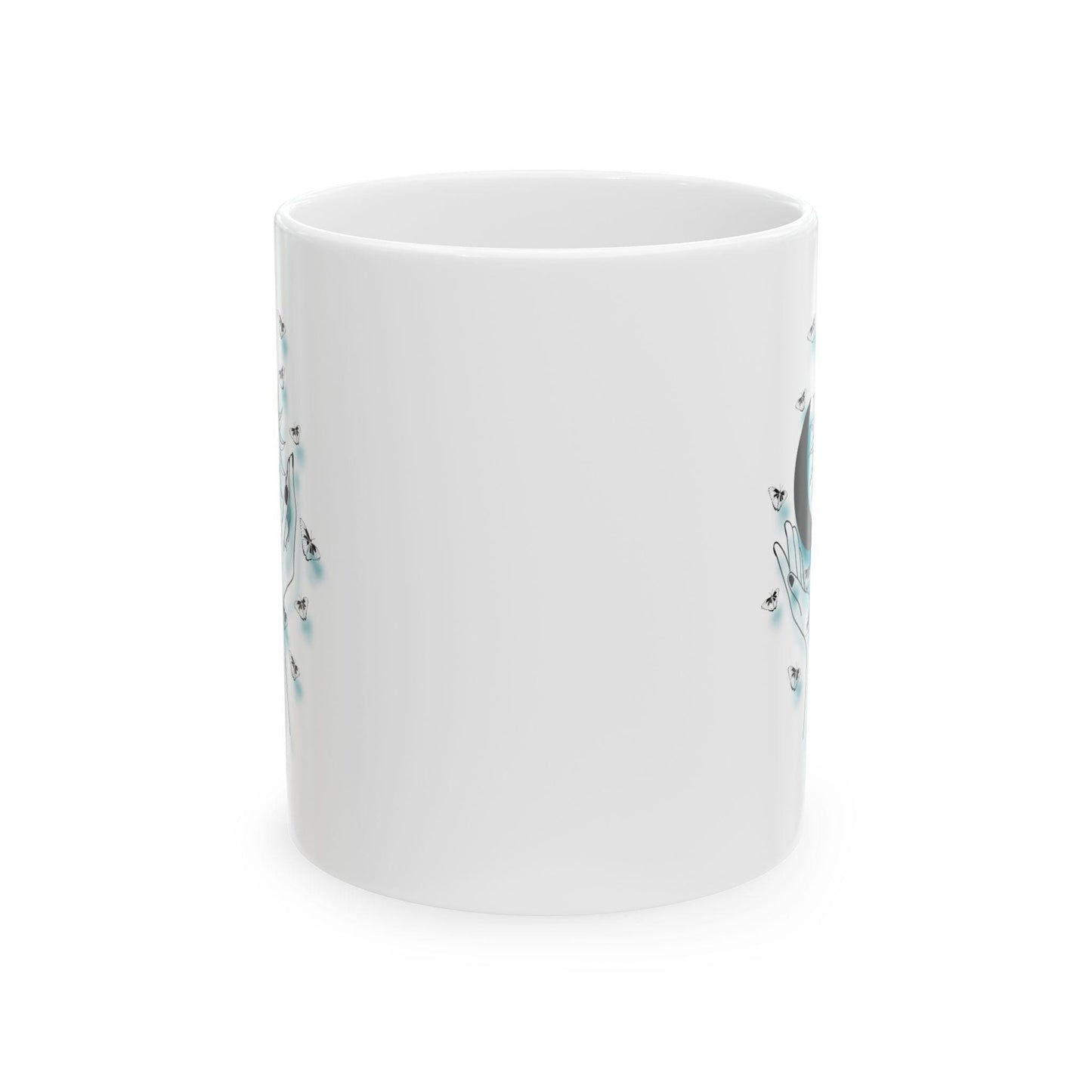 Floral Ceramic Coffee Mug: Vibrant Colors, Glossy Finish - 11oz/15oz