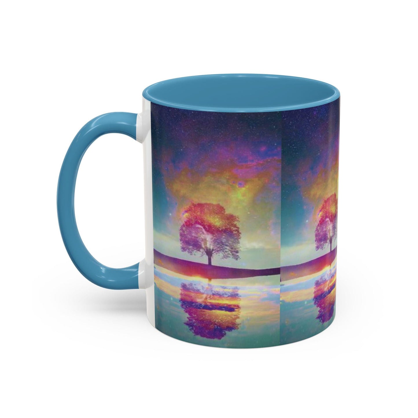 Cosmic Aurora Borealis Galaxy Ceramic Mug: Celestial Night Sky Coffee Cup for Space Enthusiasts