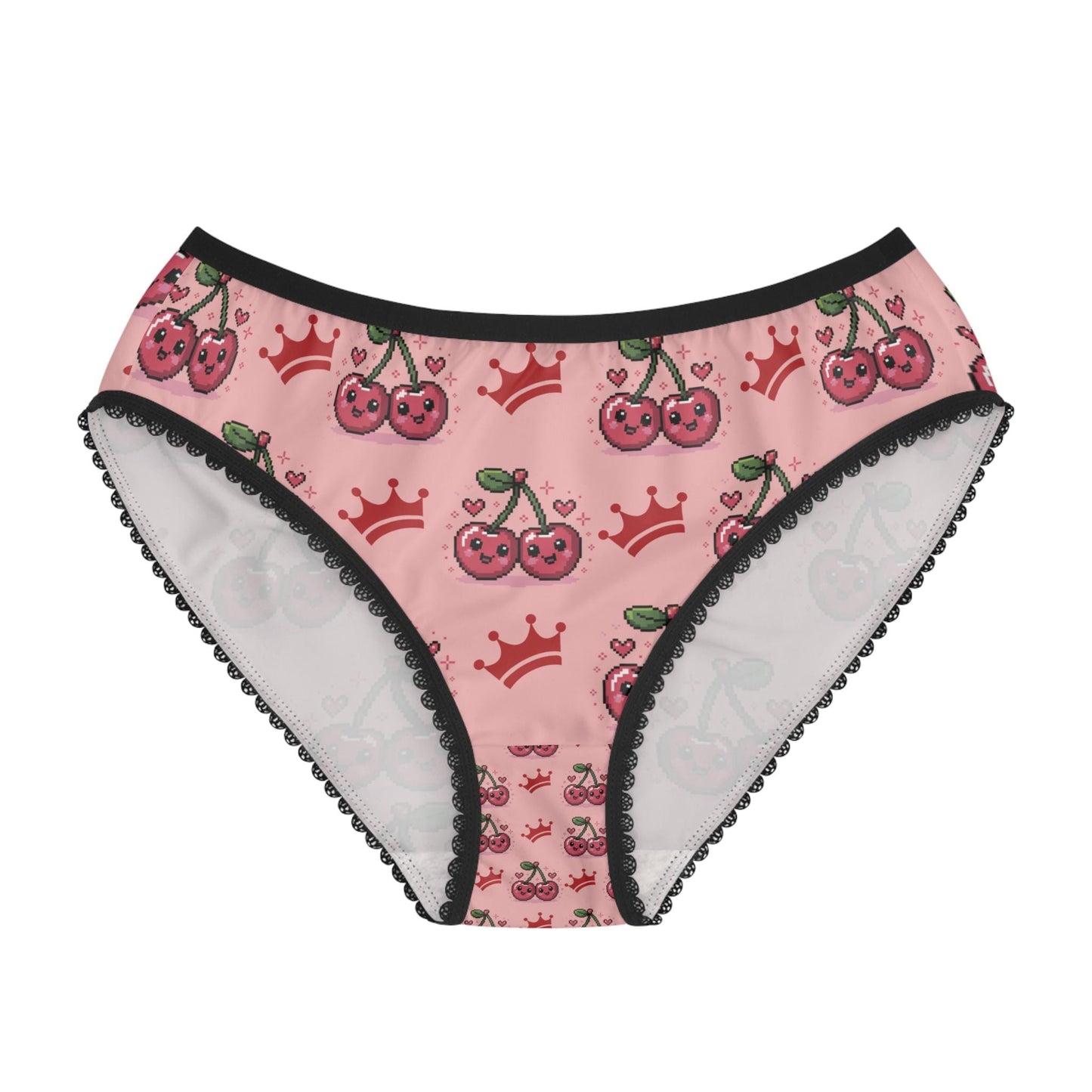 Kawaii Cherry Briefs. Pink and Red Cherry Panties | Cute AOP Lingerie, Cherrycore Underwear Gift for Her, Harajuku Y2K Vibes