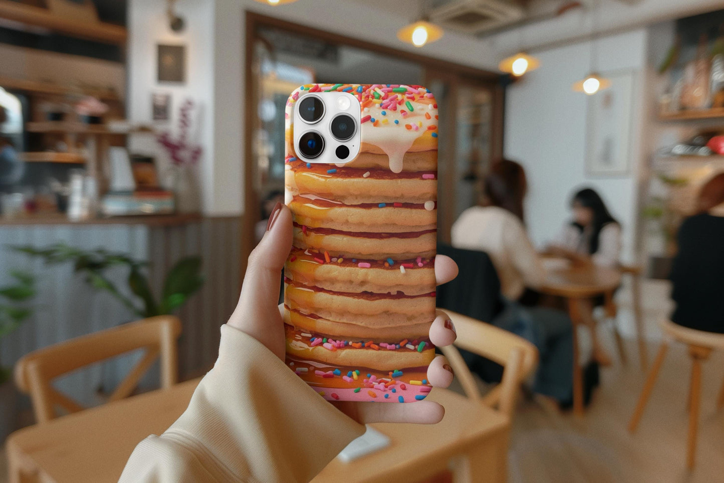 Colorful Confetti Pancake iPhone 14 Case: Unique Foodie Gift for Teens, Fun Phone Accessory