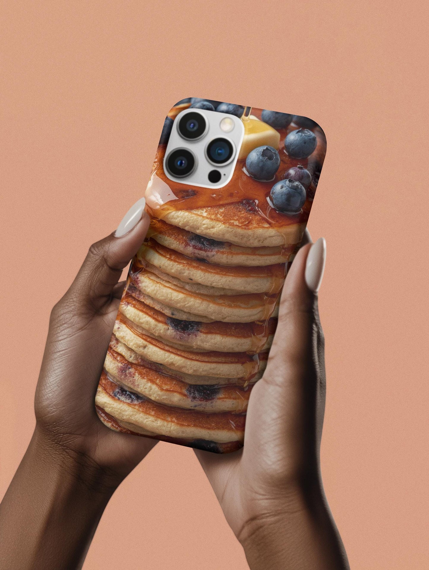 Blueberry Pancake iPhone Case: Magnetic, Durable, Food Lover Gift
