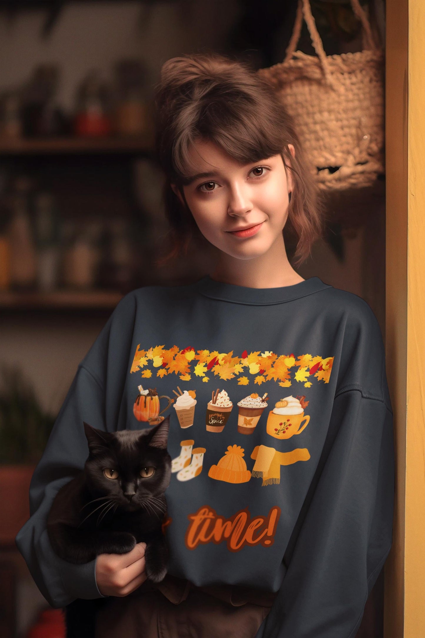 Autumn Vibes Sweatshirt: Cozy Fall Crewneck - Pumpkin Spice Gift