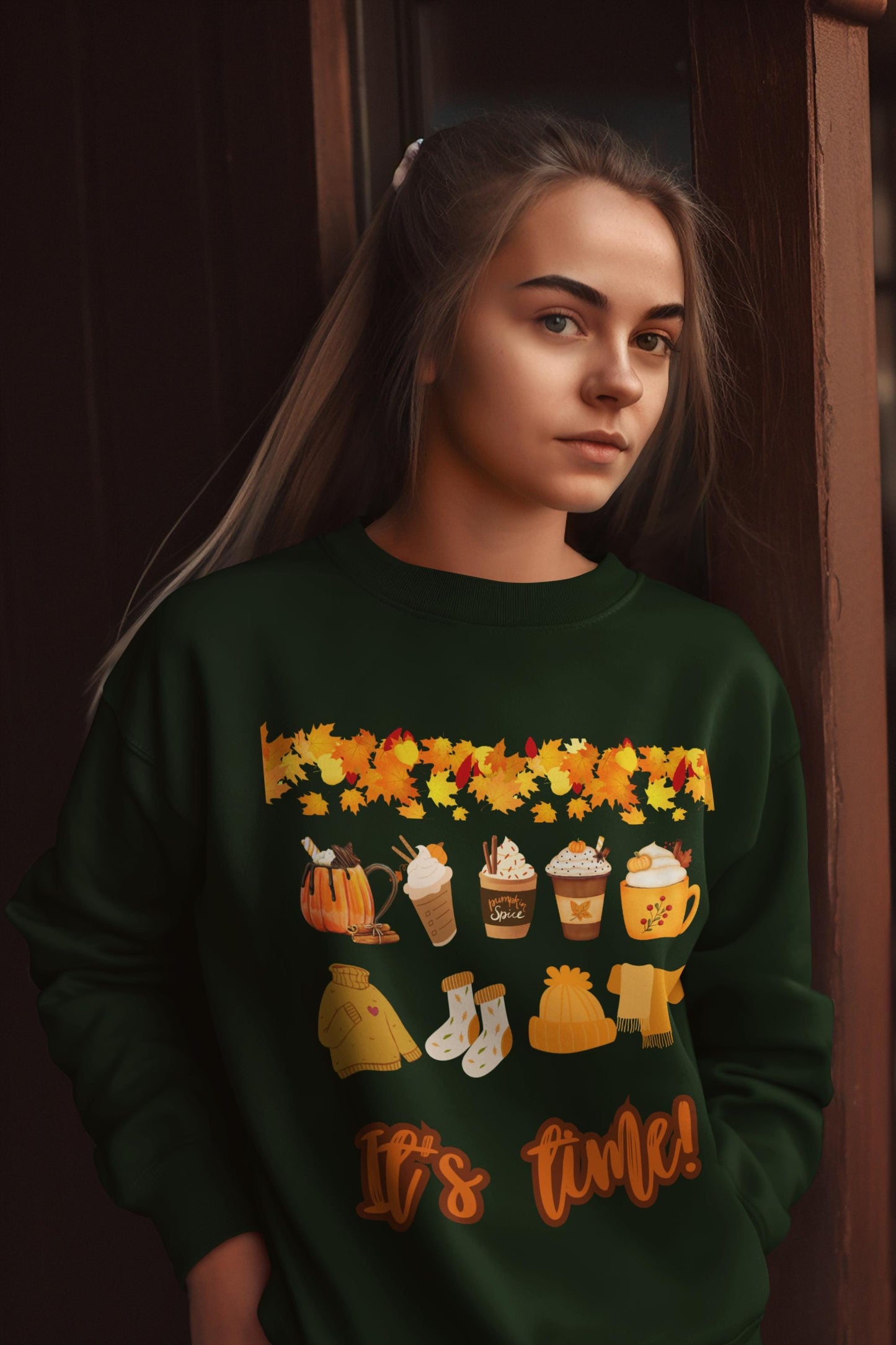 Autumn Vibes Sweatshirt: Cozy Fall Crewneck - Pumpkin Spice Gift