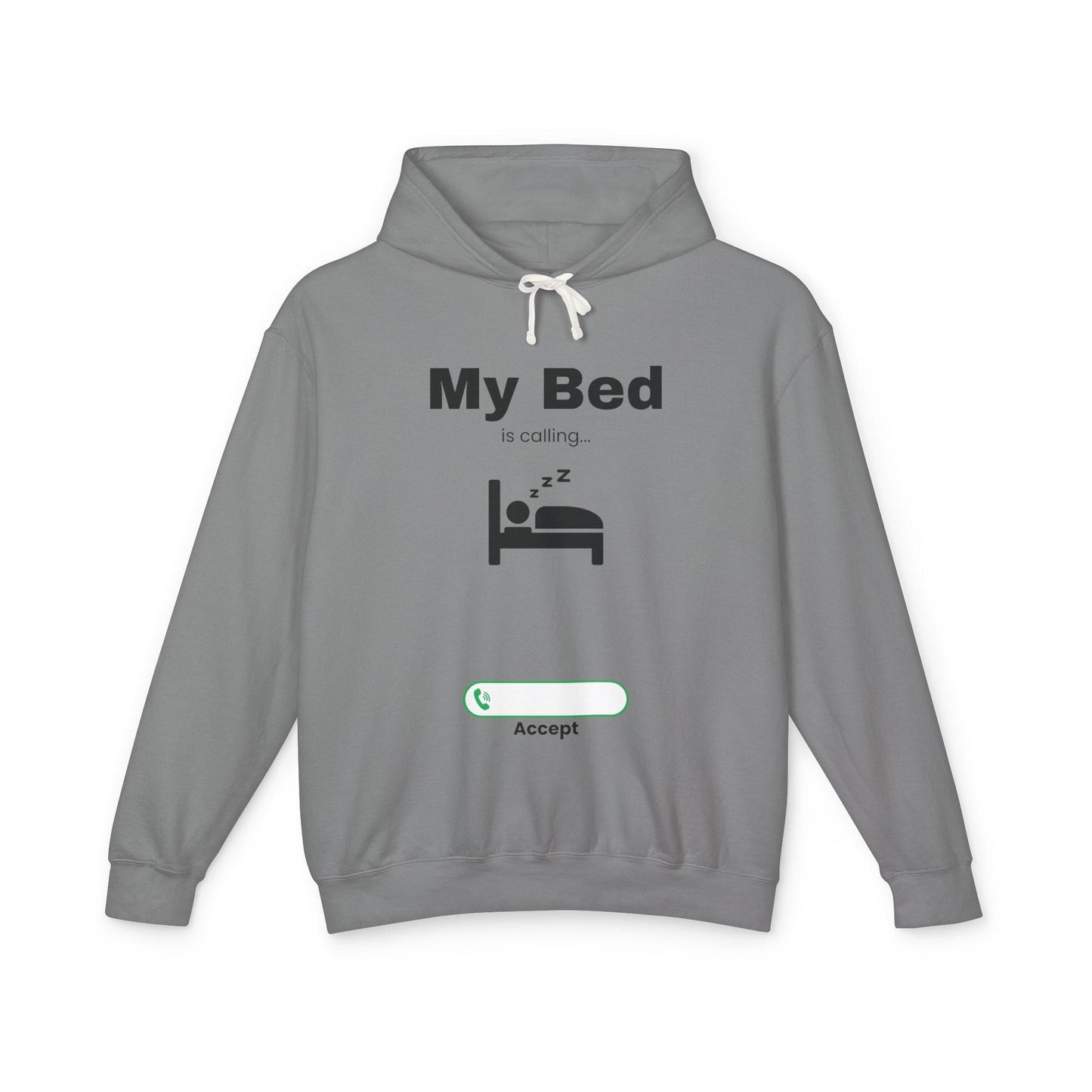 My Bed is Calling Hoodie: Funny Sleep Lover Pullover - Fall Colors
