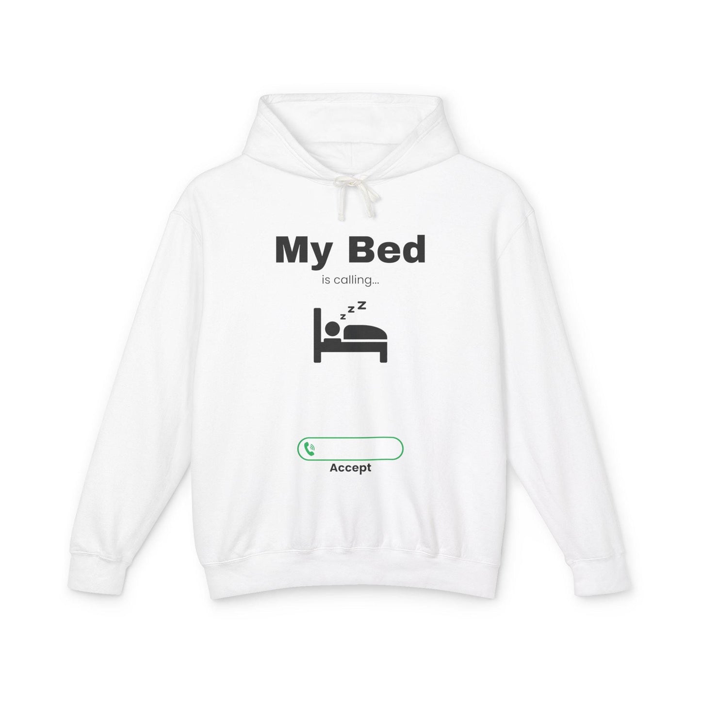My Bed is Calling Hoodie: Funny Sleep Lover Pullover - Fall Colors