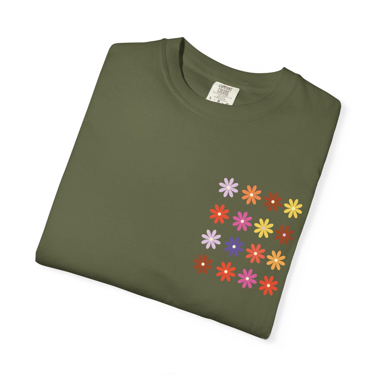 Retro Flower Graphic Tee: Good Things Take Time Quote Shirt, Cozy Unisex Comfort Colors