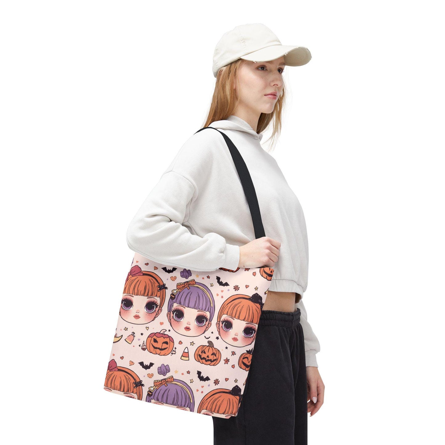 Whimsical Halloween Tote: Spooky-Cute Pumpkin Design for Trick-or-Treat, Fall Festivities & Witch Lovers