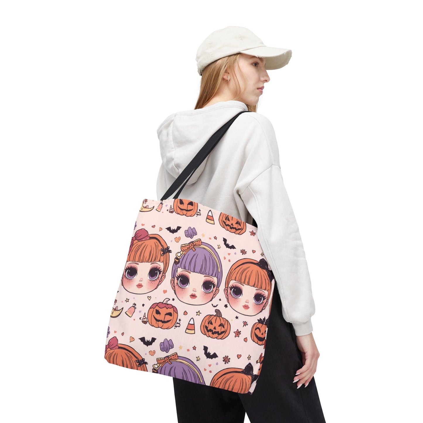 Whimsical Halloween Tote: Spooky-Cute Pumpkin Design for Trick-or-Treat, Fall Festivities & Witch Lovers