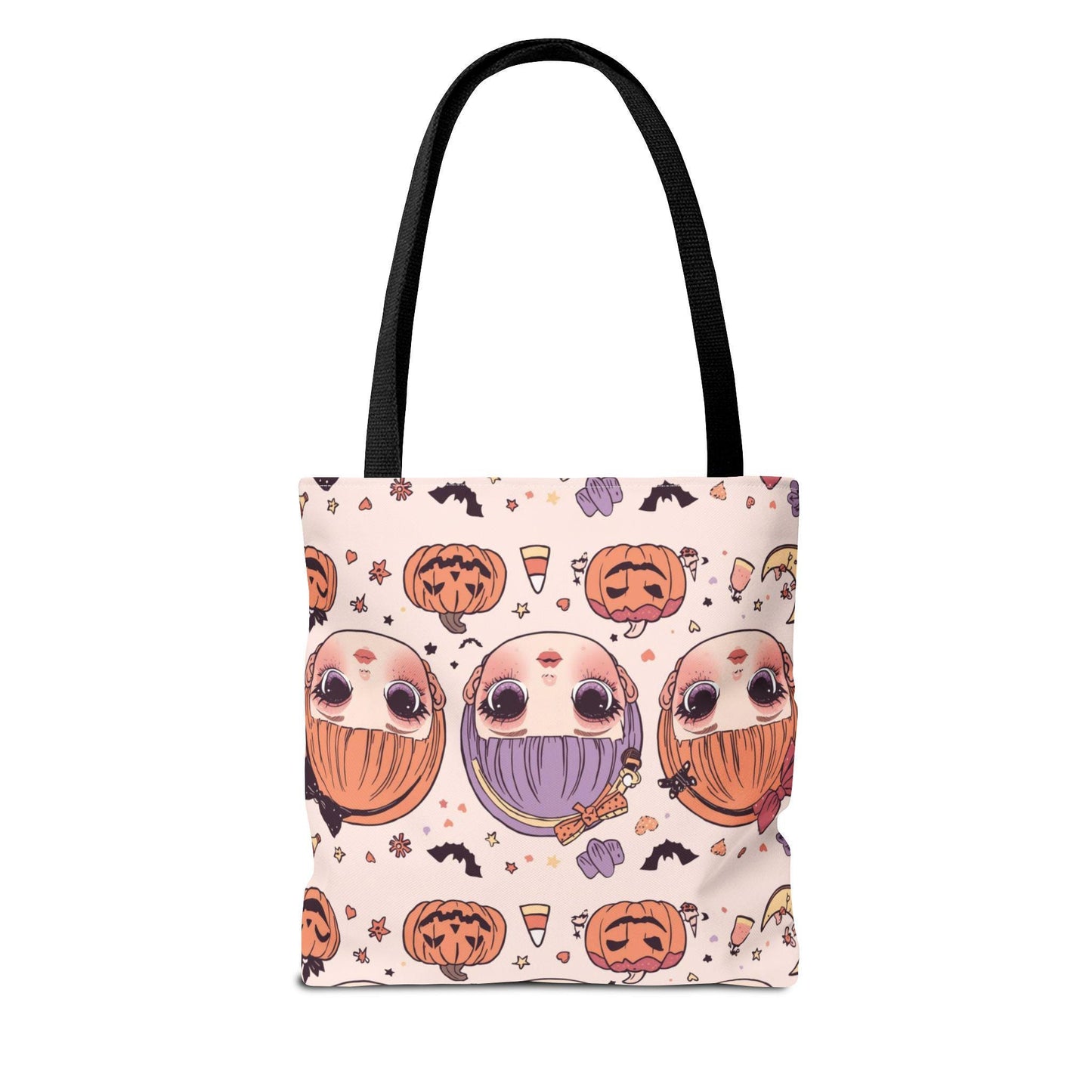 Whimsical Halloween Tote: Spooky-Cute Pumpkin Design for Trick-or-Treat, Fall Festivities & Witch Lovers