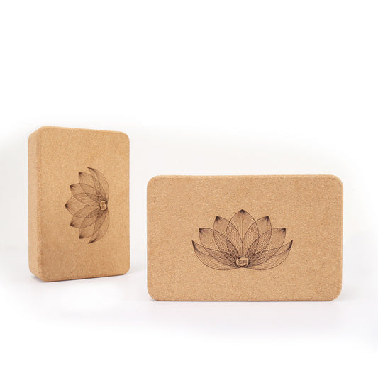 Eco-Friendly Cork Yoga Block - High-Density Support for Home Exercise