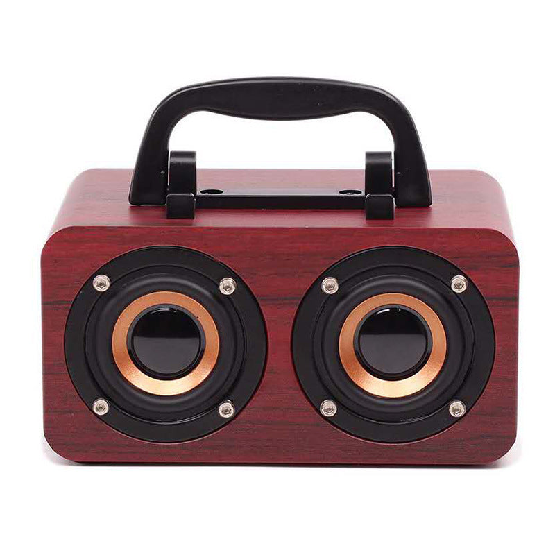 Wooden Bluetooth Speaker with Radio and Voice Prompt - 10W, 8-Hour Playtime