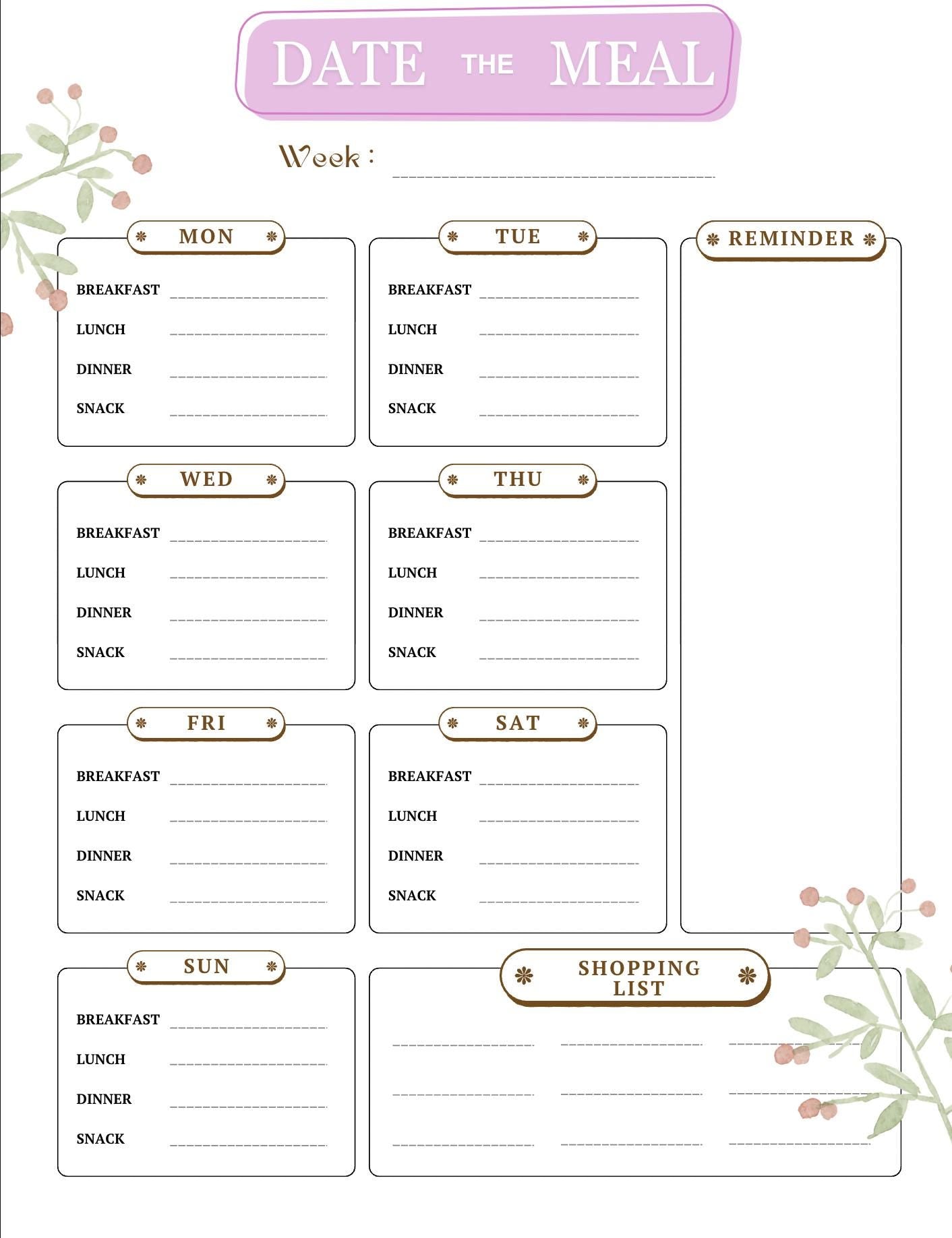 Comprehensive Digital Planner Bundle: Life, Fitness, Budget, Wedding & Meal Templates (Editable in Canva)