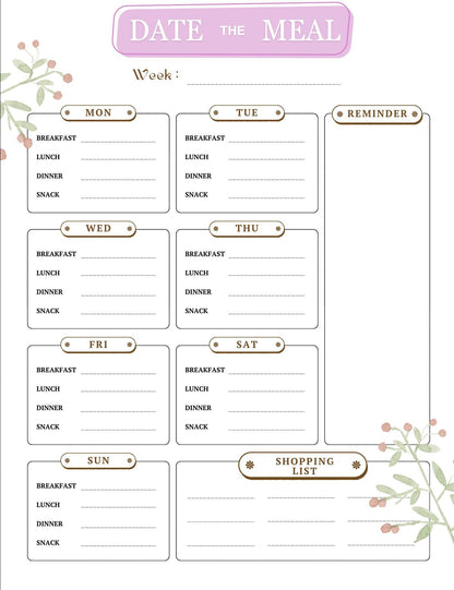 Comprehensive Digital Planner Bundle: Life, Fitness, Budget, Wedding & Meal Templates (Editable in Canva)