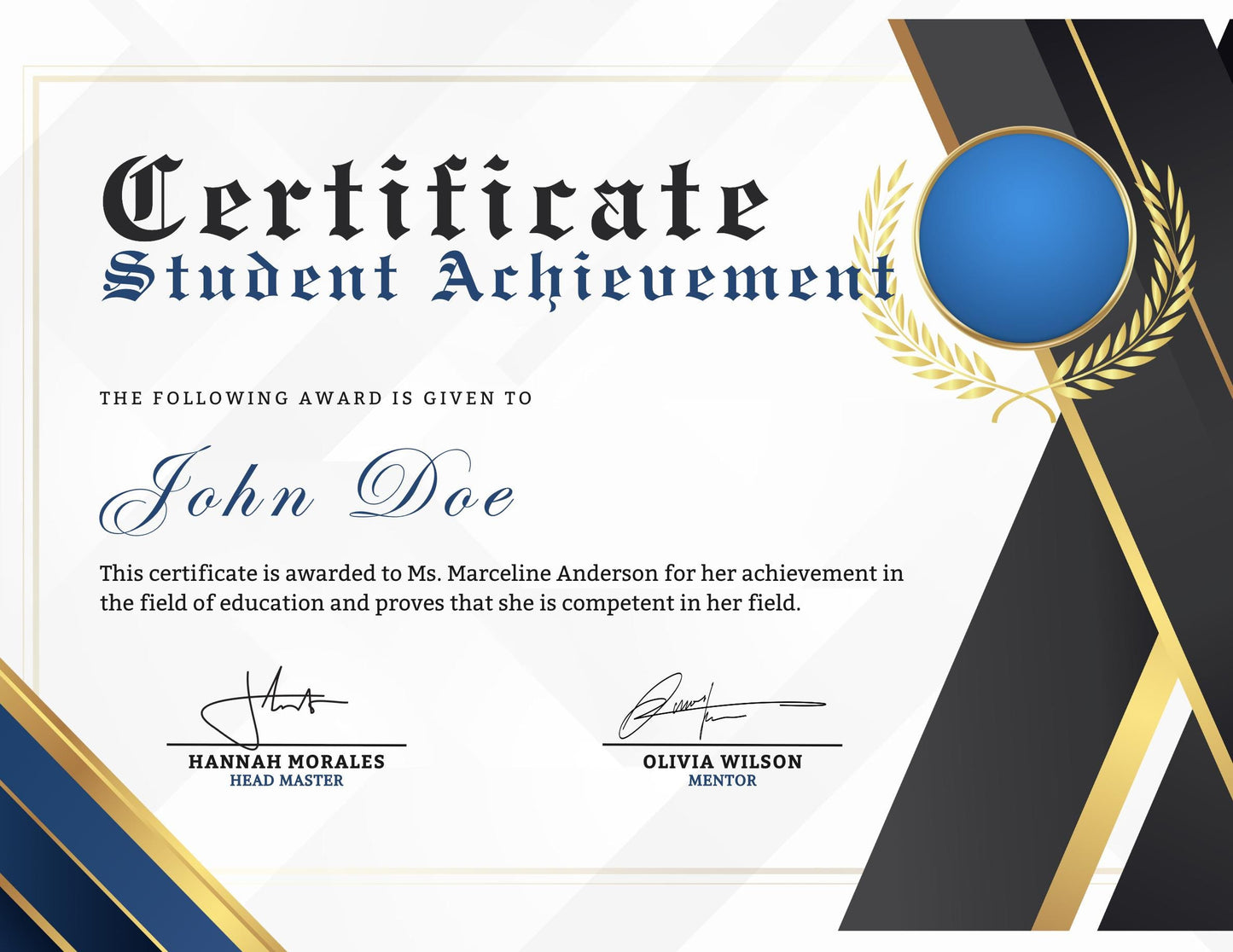 Editable Certificate Bundle: Student, Attendance, Appreciation (PDF Download)