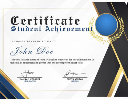 Editable Certificate Bundle: Student, Attendance, Appreciation (PDF Download)
