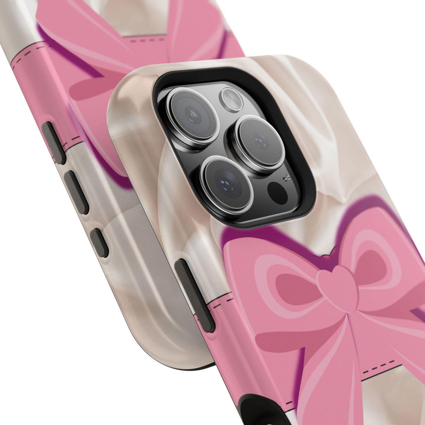 Pink Bow Magnetic Phone Case: Stylish Magsafe Compatible Cover