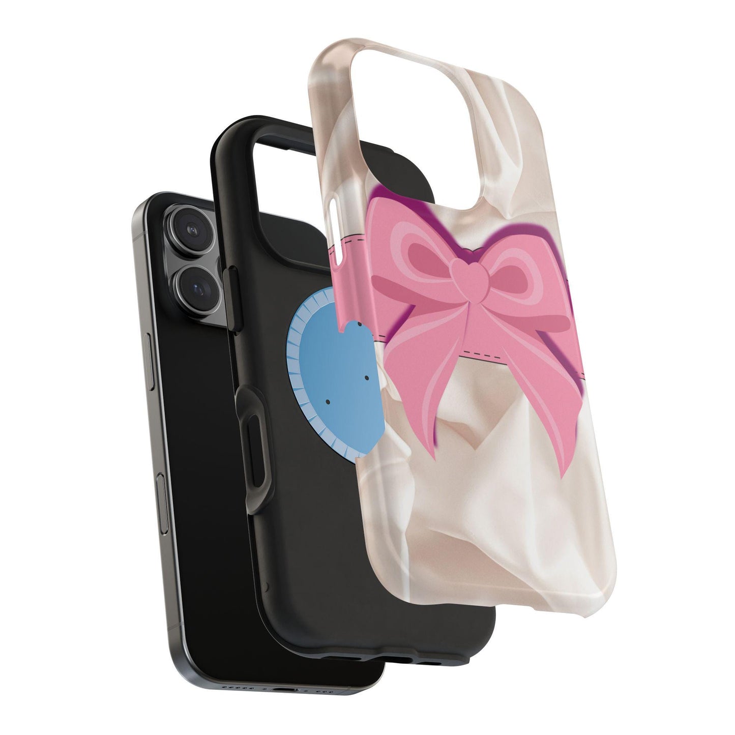 Pink Bow Magnetic Phone Case: Stylish Magsafe Compatible Cover