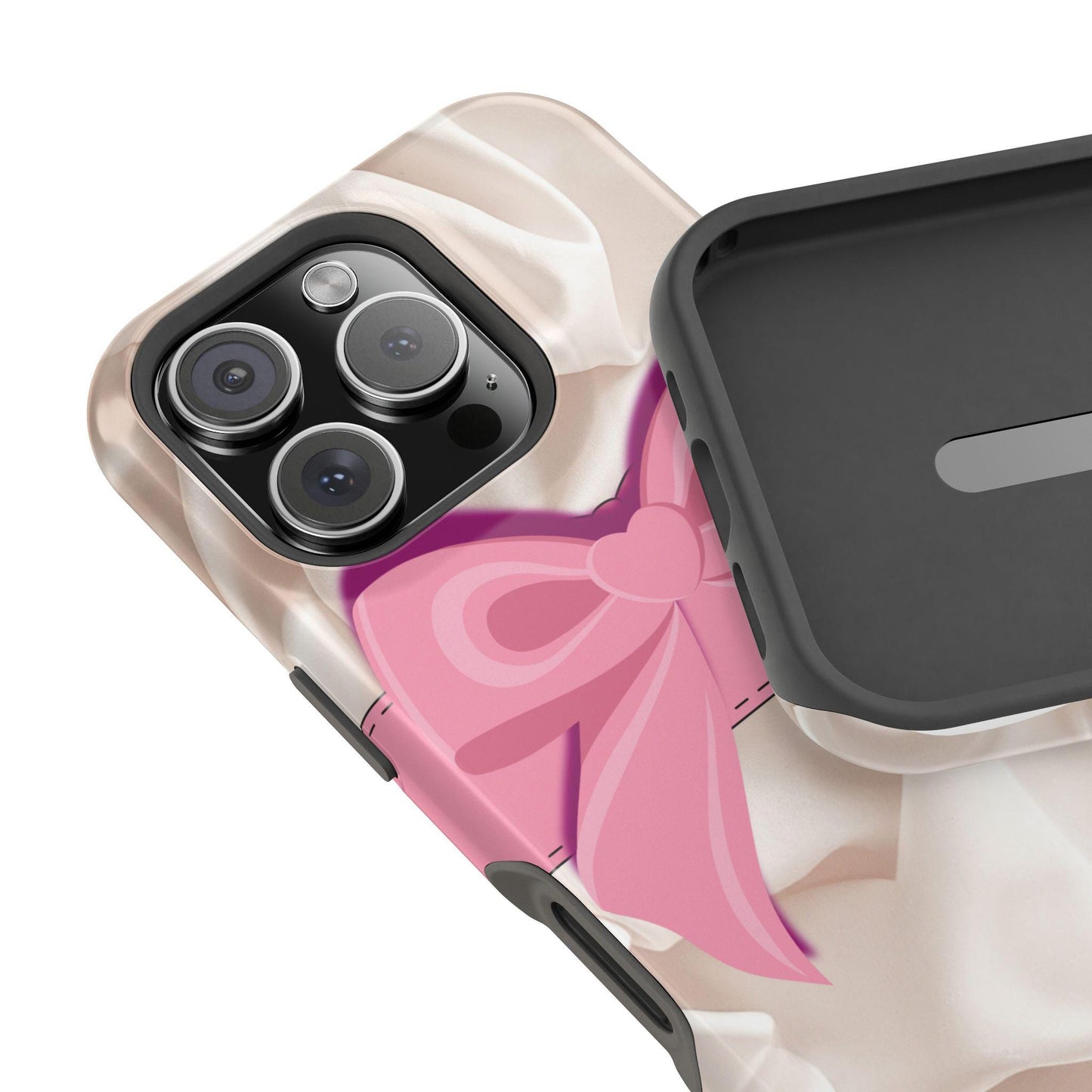 Pink Bow Magnetic Phone Case: Stylish Magsafe Compatible Cover