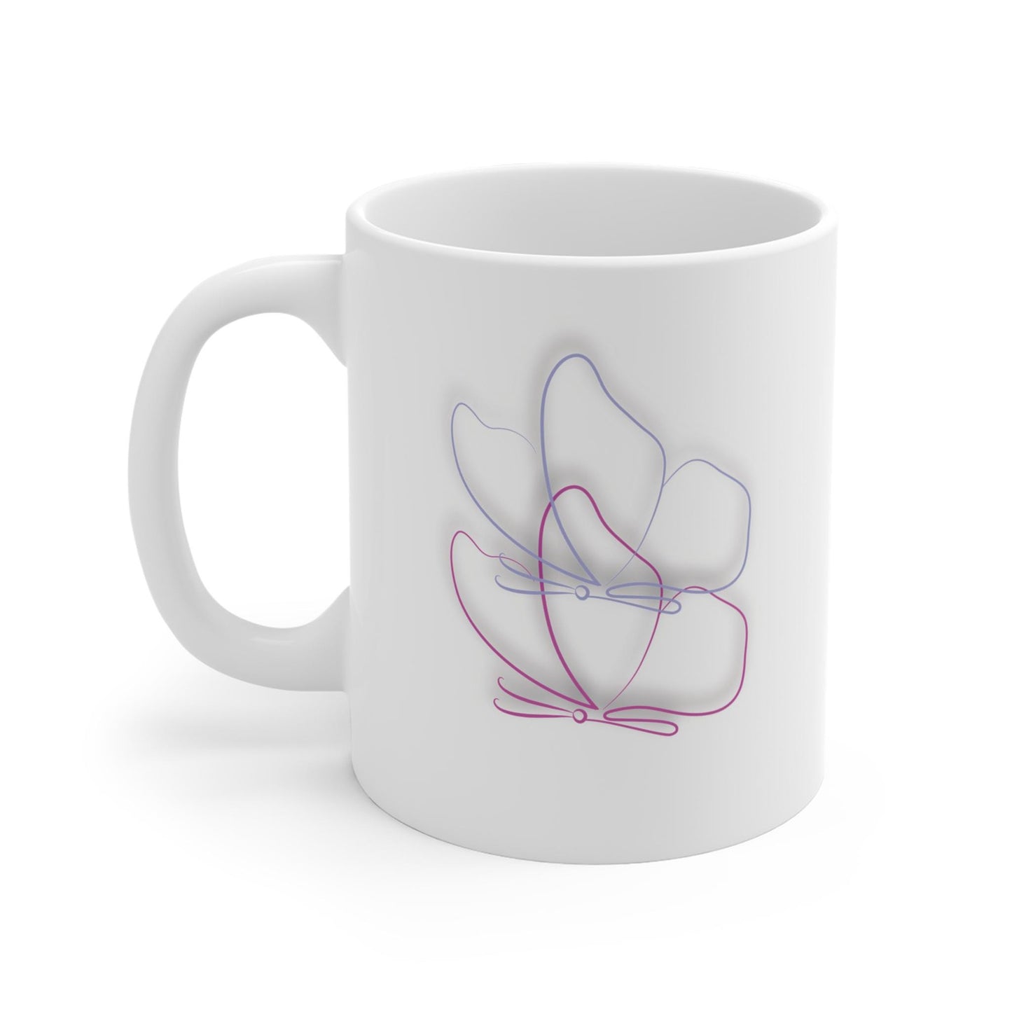 Flower Power Mug - Aesthetic Floral Coffee Cup, Gift for Plant Lovers, Home Decor, Birthday, Mother's Day, Tea Mug, Art Lover's Gift