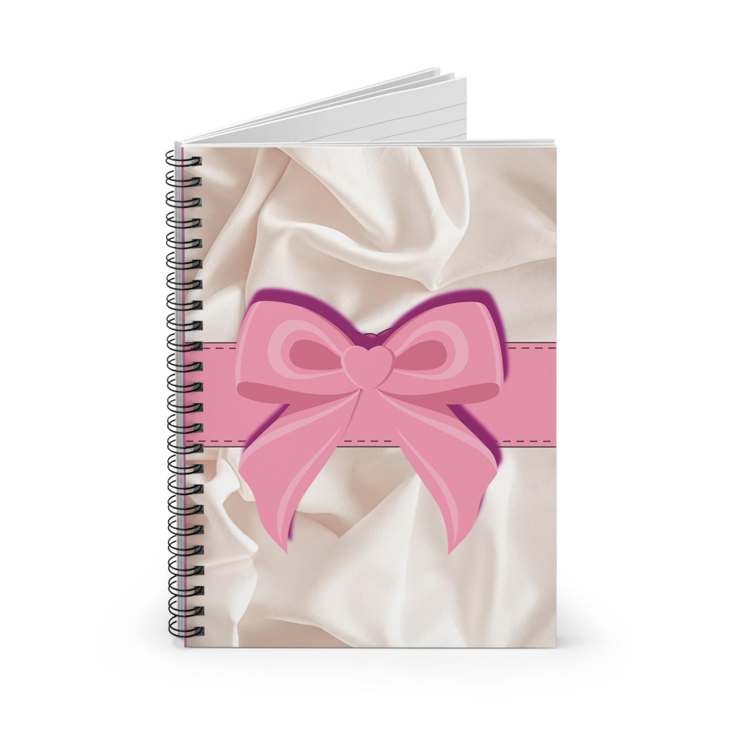 Elegant Bow Spiral Notebook: Ruled Lines for Journaling, Wedding Planning & Daily Notes
