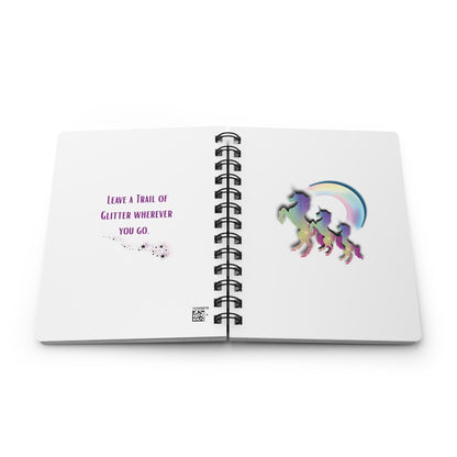 Unicorn Spiral Journal: Rainbow Art Diary, Glittery Gift